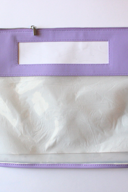 Self-Finishing Purple Leather Project Bag
