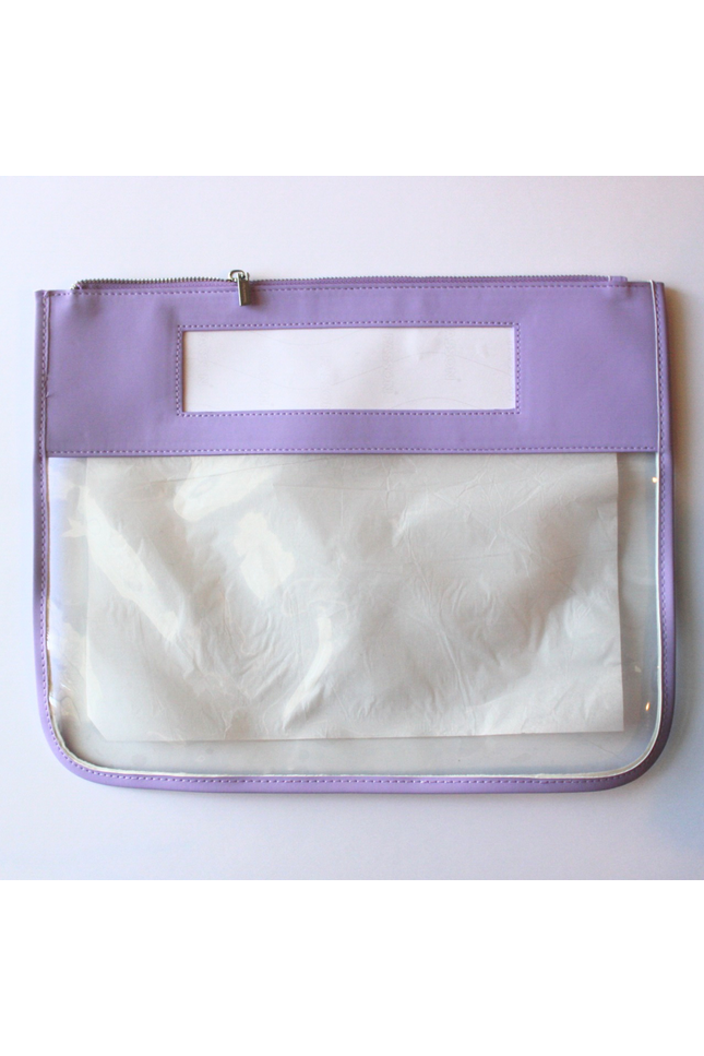 Self-Finishing Purple Leather Project Bag