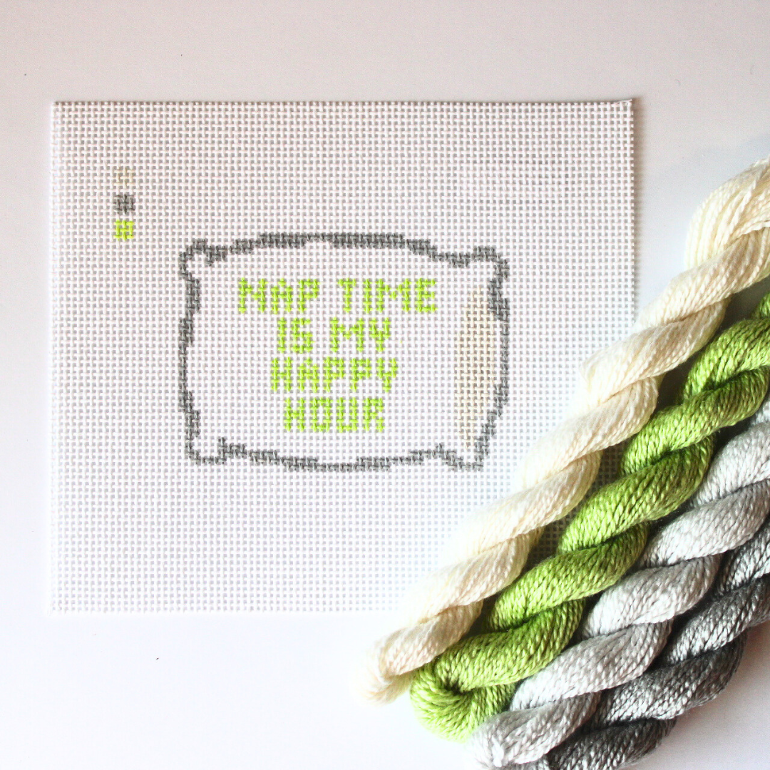 Nap Time is my Happy Hour Needlepoint Canvas