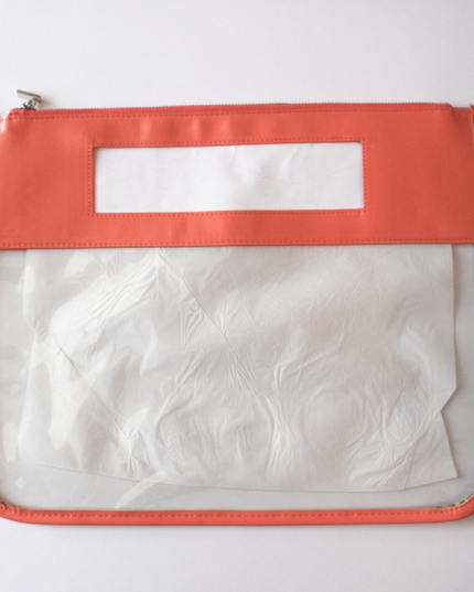 Self-Finishing Dark Peach Leather Project Bag