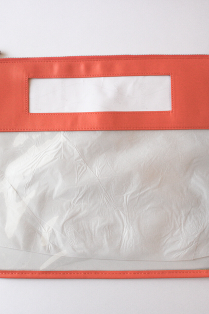 Self-Finishing Dark Peach Leather Project Bag