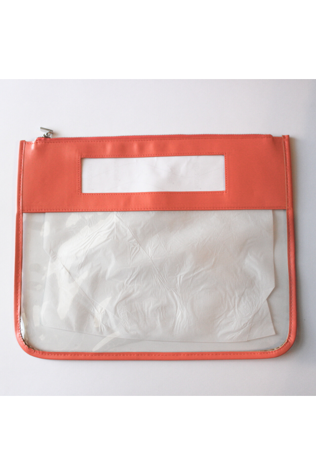 Self-Finishing Dark Peach Leather Project Bag