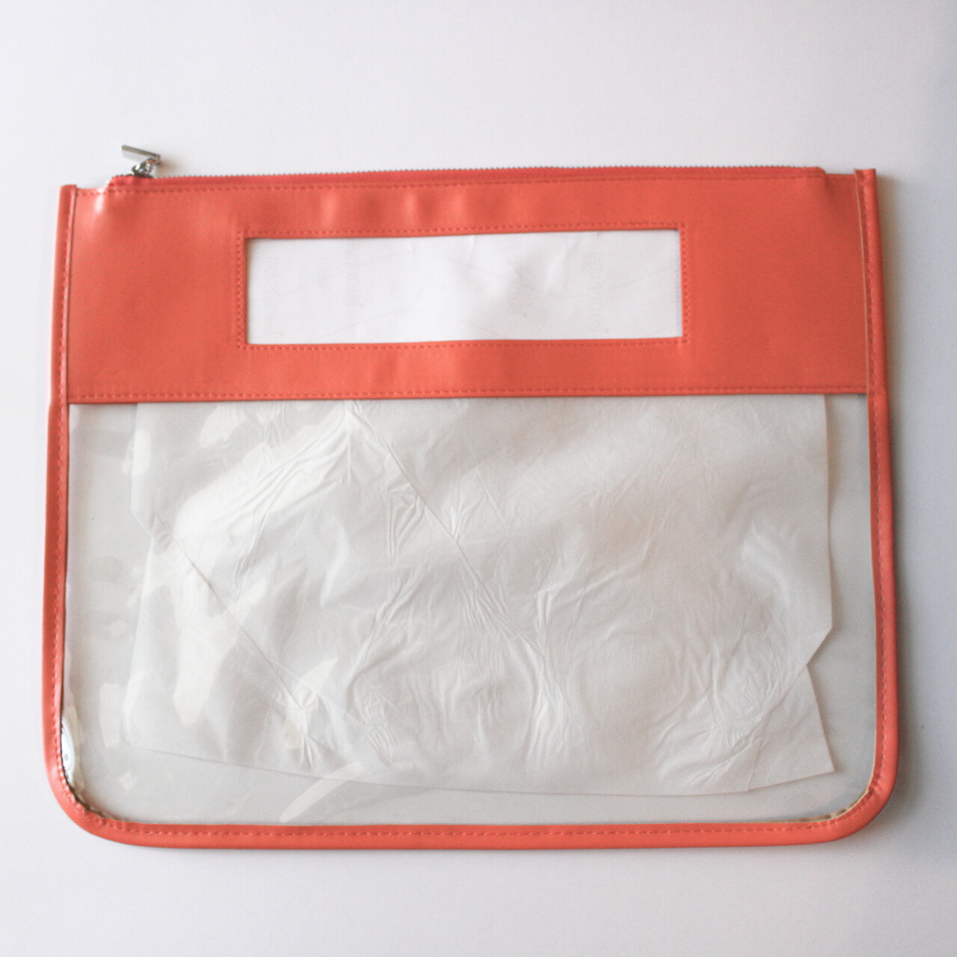 Self-Finishing Dark Peach Leather Project Bag