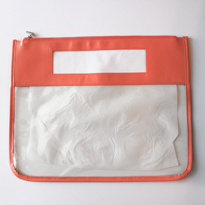 Self-Finishing Dark Peach Leather Project Bag