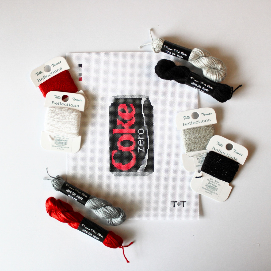 Pre-Order: Coke Zero Needlepoint Canvas