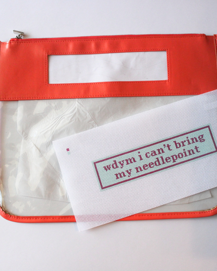 Self-Finishing Dark Peach Leather Project Bag