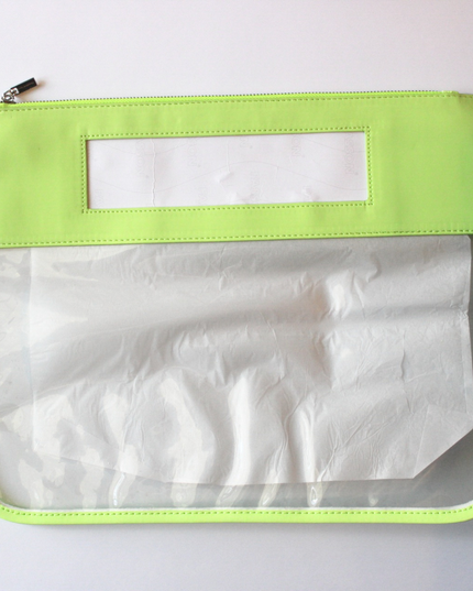 Self-Finishing Green Leather Project Bag