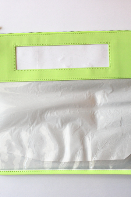 Self-Finishing Green Leather Project Bag