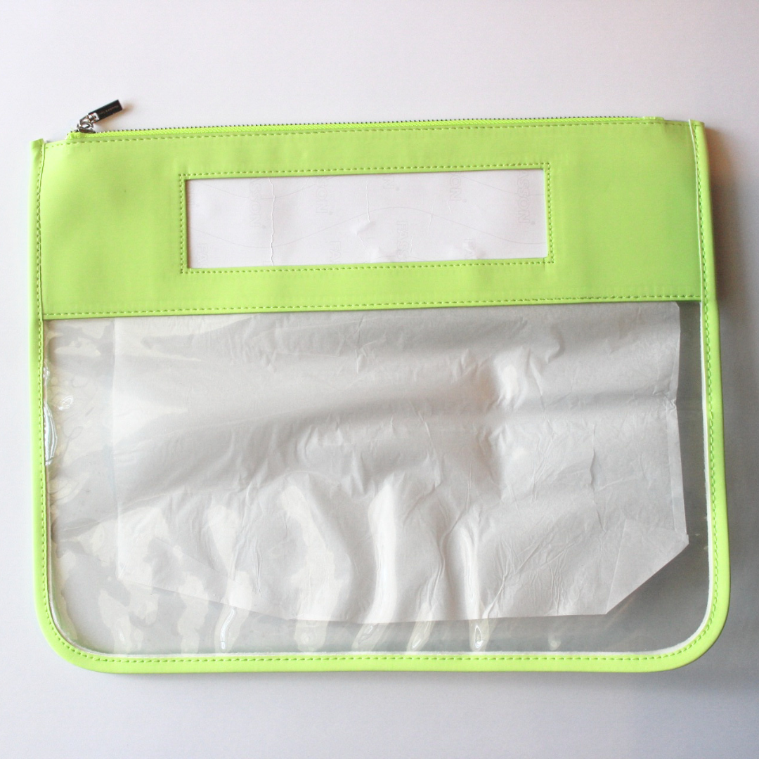 Self-Finishing Green Leather Project Bag