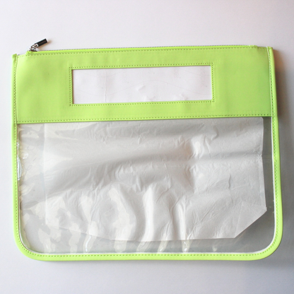 Self-Finishing Green Leather Project Bag