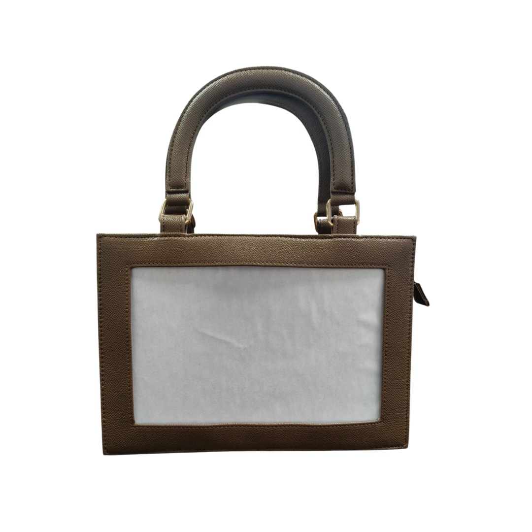 Pre-Order: Needlepoint Self-Finishing Leather Purse in Brown