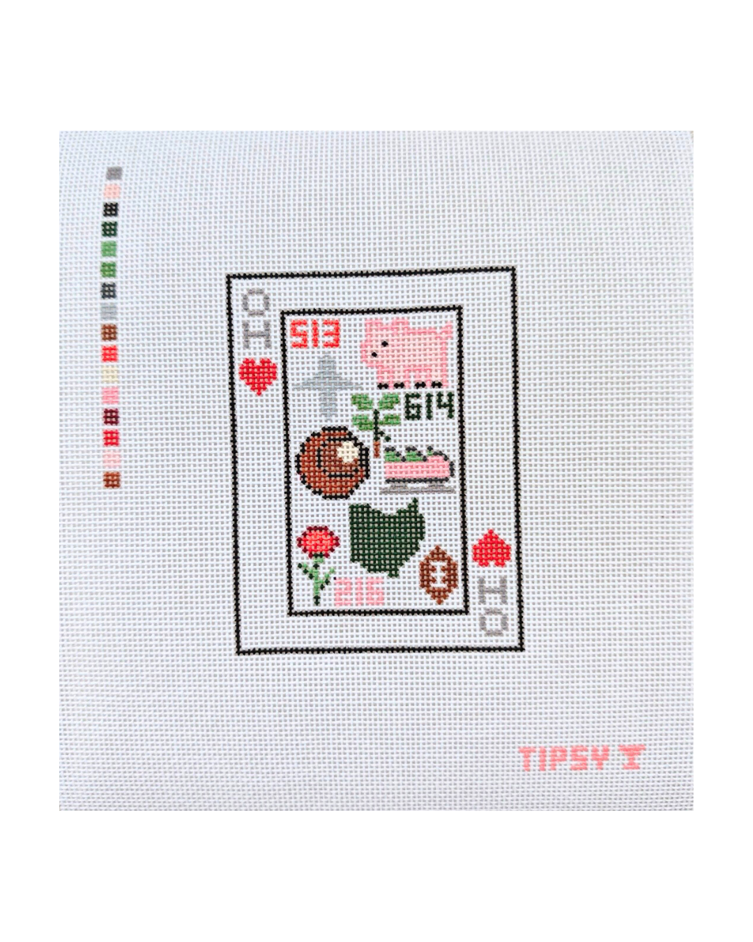 OH Playing Card Needlepoint Canvas