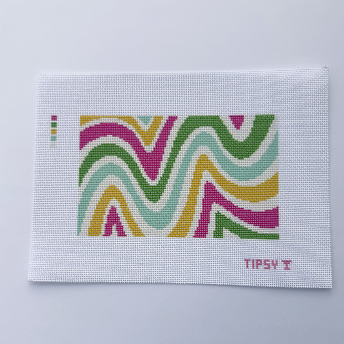 Vibrant Waves Purse Insert Needlepoint Canvas