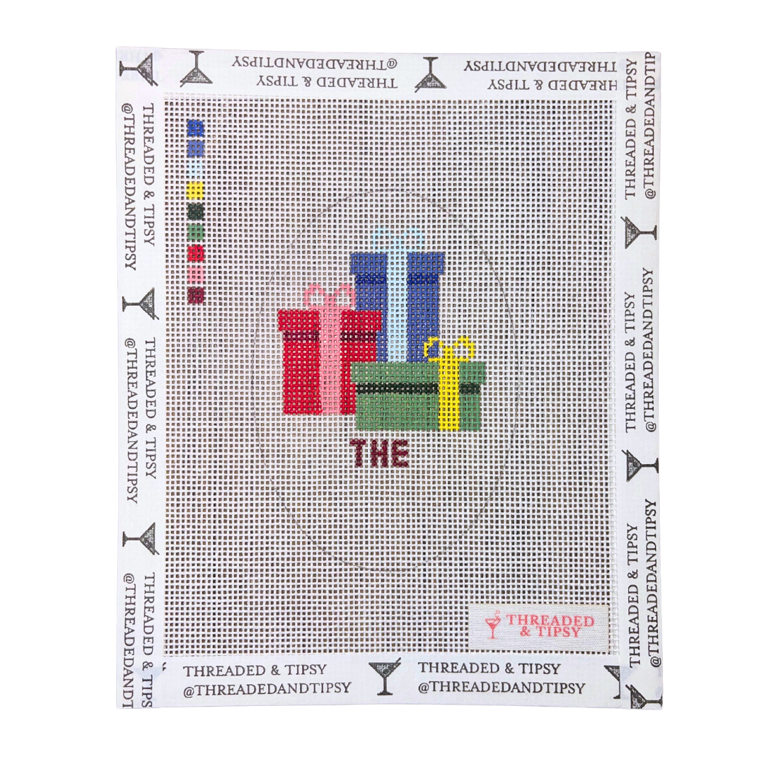 Family Christmas Ornament (Customizable) Needlepoint Canvas