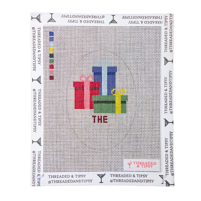 Family Christmas Ornament (Customizable) Needlepoint Canvas