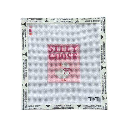 Pre-Order: Pink Silly Goose Needlepoint Canvas