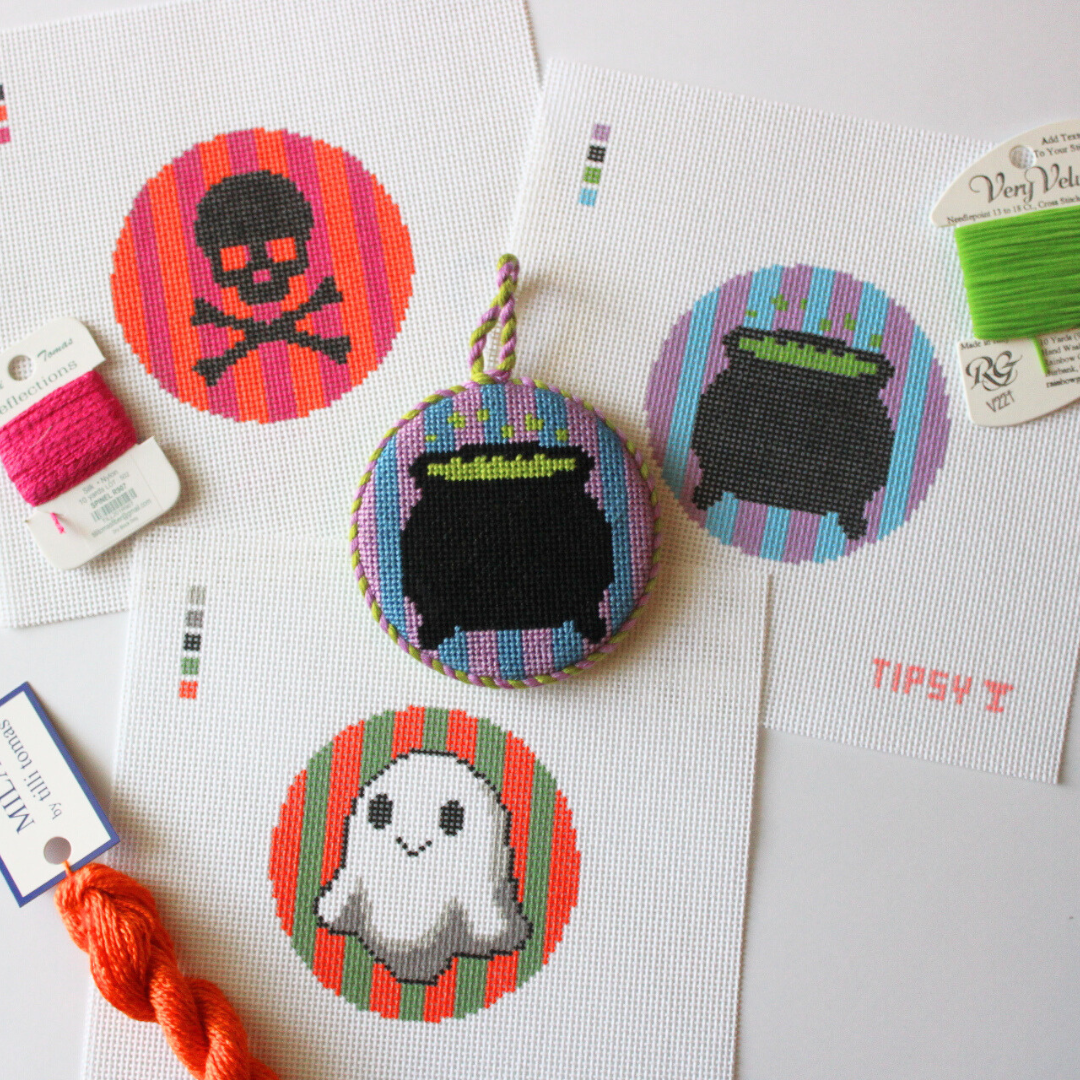 Witches Brew Round Needlepoint Canvas