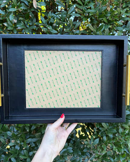 Rectangle Self-Finishing Leather Tray