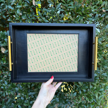 Rectangle Self-Finishing Leather Tray