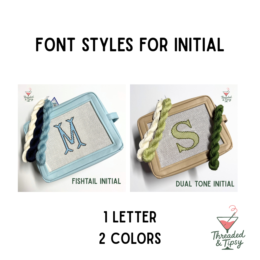 Needlepoint Pre-Finished Stitch-A-Bag in Tan