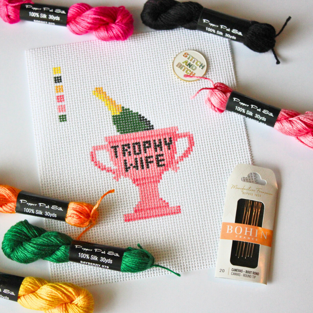 Trophy Wife Needlepoint Canvas