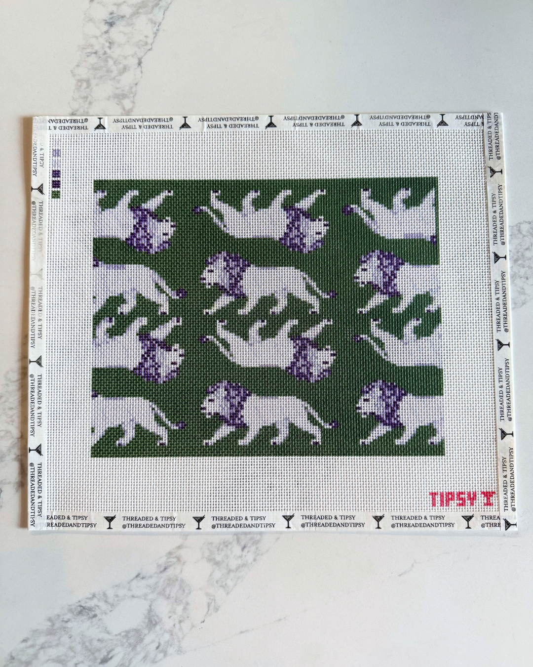 Blue Lion Needlepoint Canvas