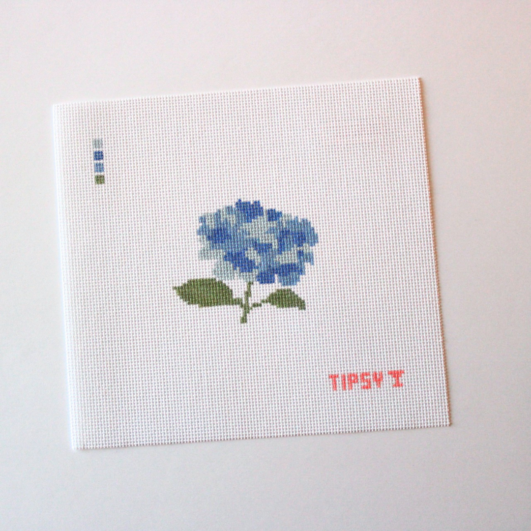 Mini Hydrangea Needlepoint Canvas