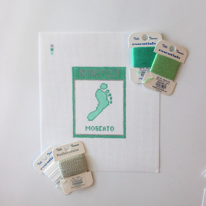 Moscato Label Needlepoint Canvas