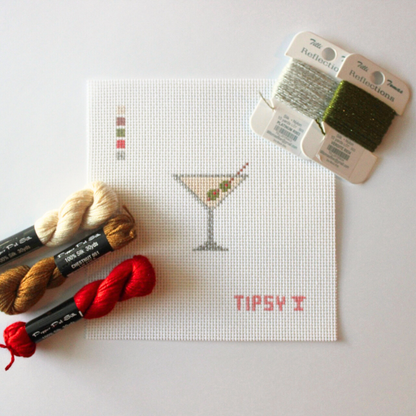 Pre-Order: Mini Martini Needlepoint Canvas