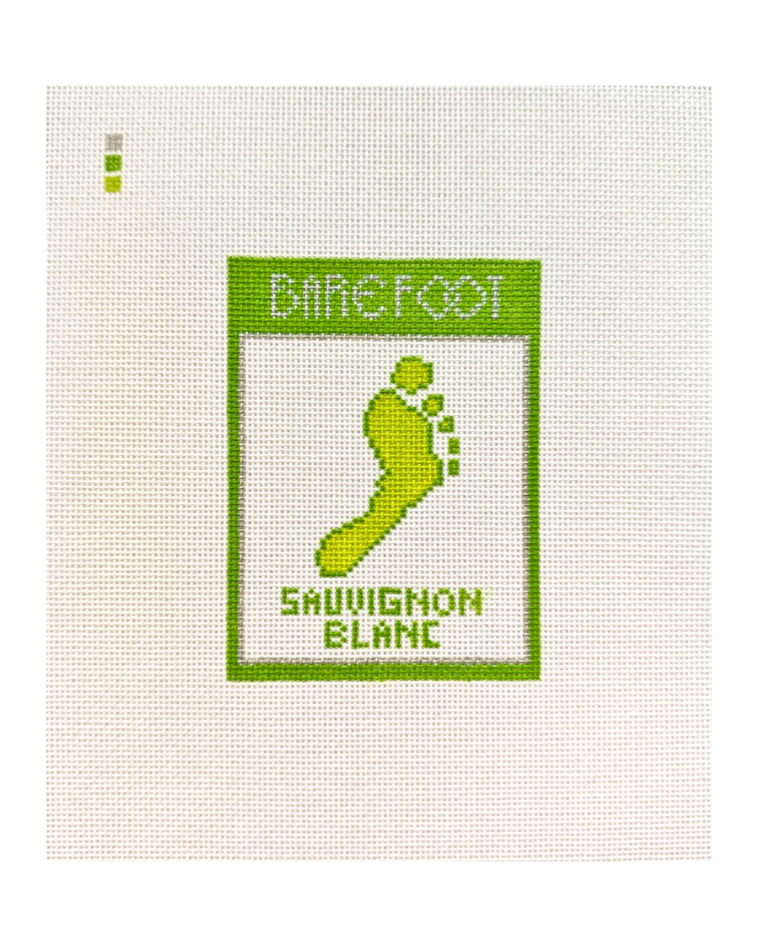Sauvignon Blanc Label Needlepoint Canvas