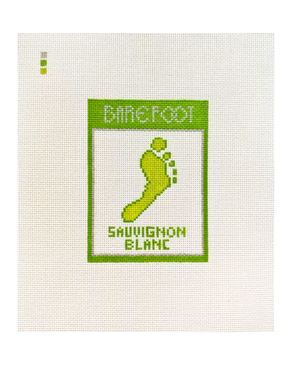Sauvignon Blanc Label Needlepoint Canvas