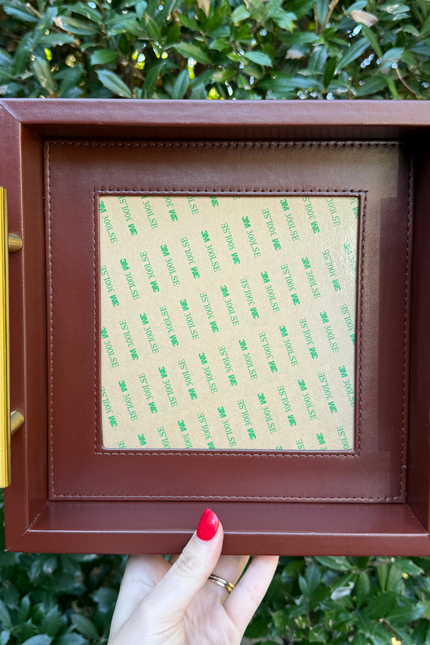 Square Self-Finishing Leather Tray