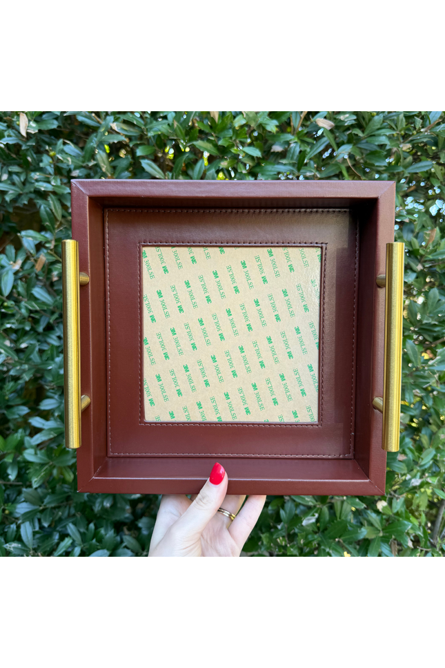 Square Self-Finishing Leather Tray