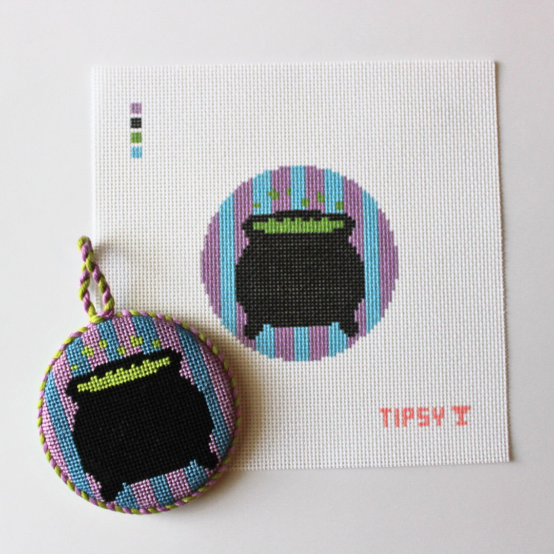 Witches Brew Round Needlepoint Canvas