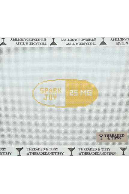 Spark Joy Happy Pill Printed Canvas