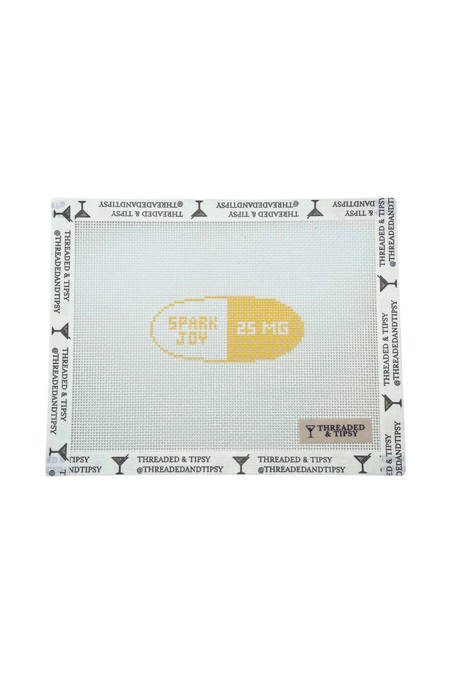 Spark Joy Happy Pill Printed Canvas