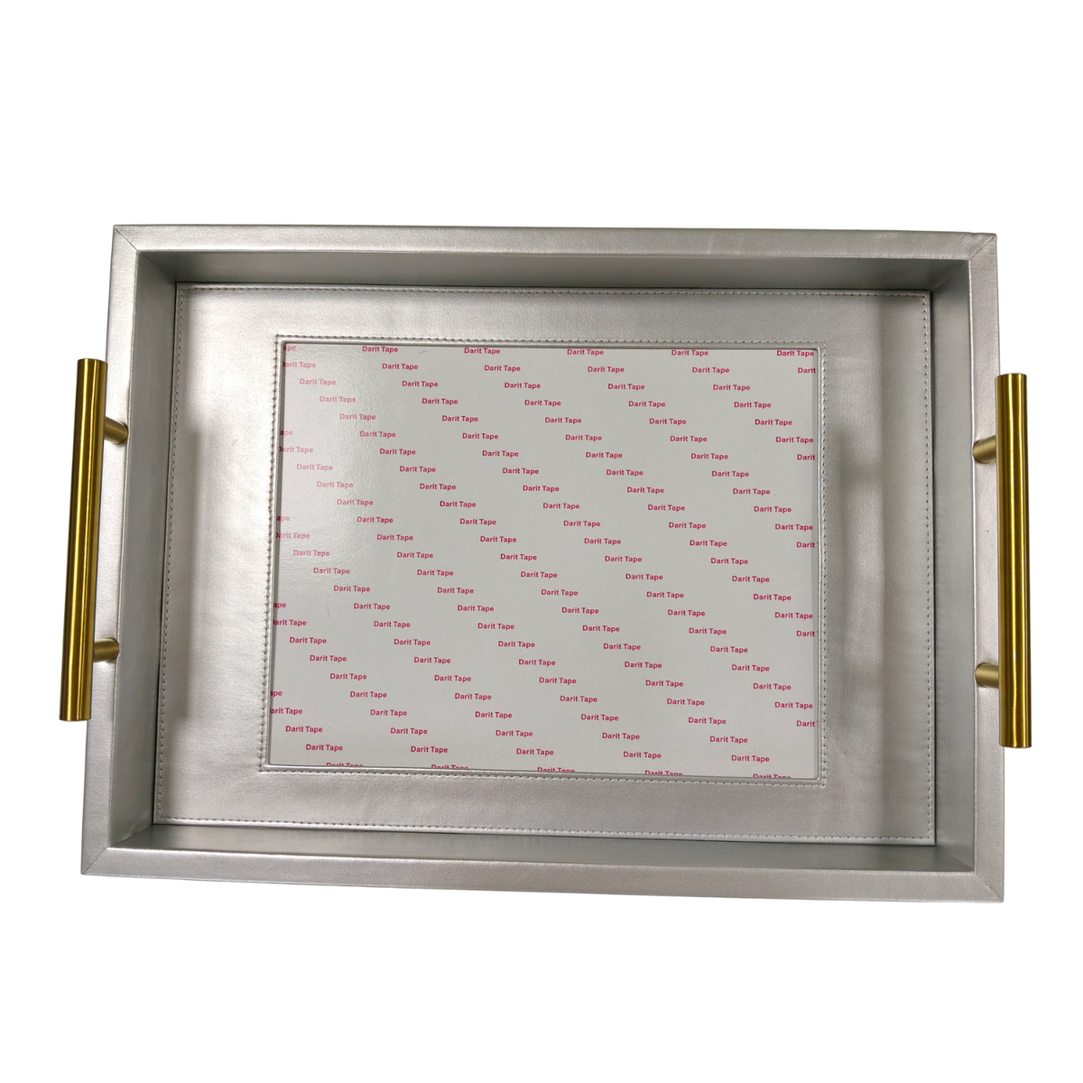 Pre-Order: Silver Rectangle Self-Finishing Leather Tray