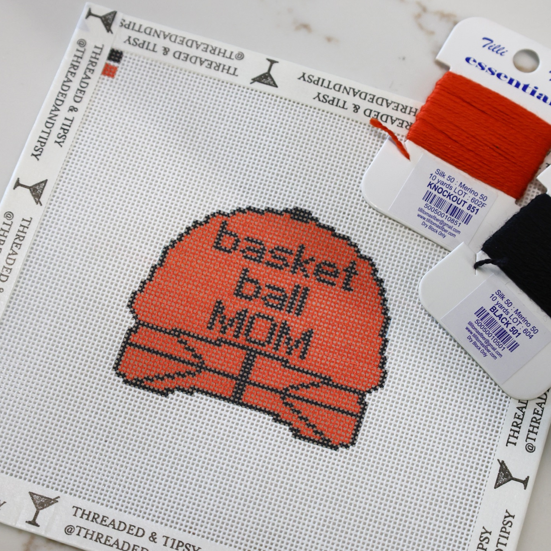 Basketball Mom Needlepoint Canvas