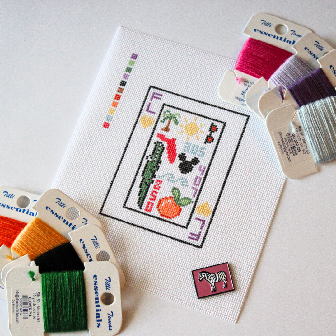 Pre-Order: Florida Playing Card Needlepoint Canvas