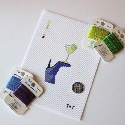 Purple Boot &amp; Marg Needlepoint Canvas