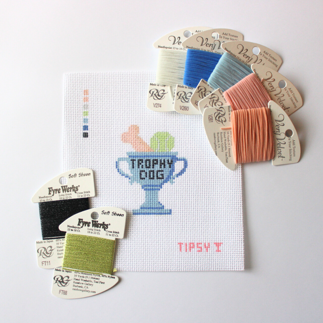 Trophy Dog Needlepoint Canvas