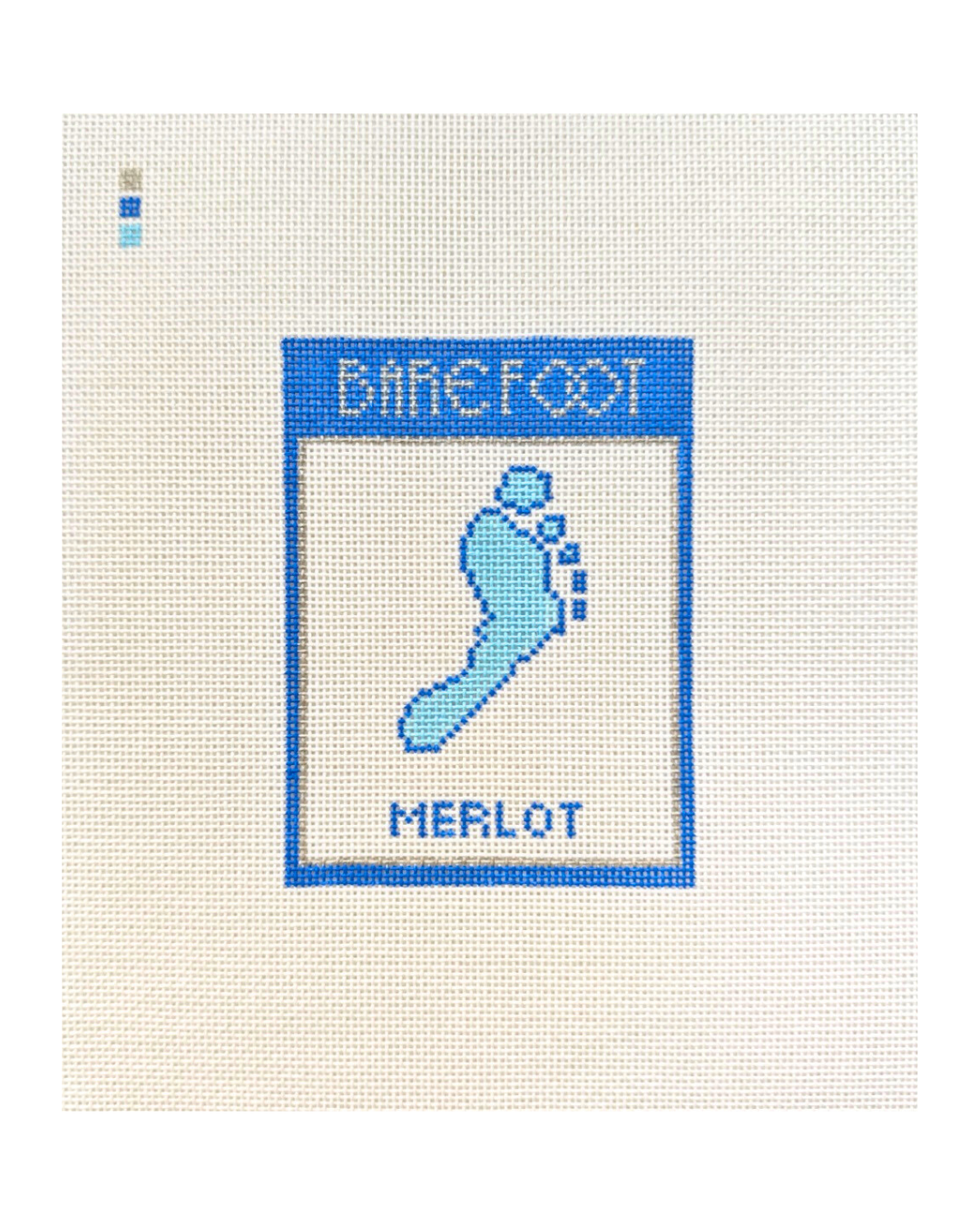 Merlot Label Needlepoint Canvas