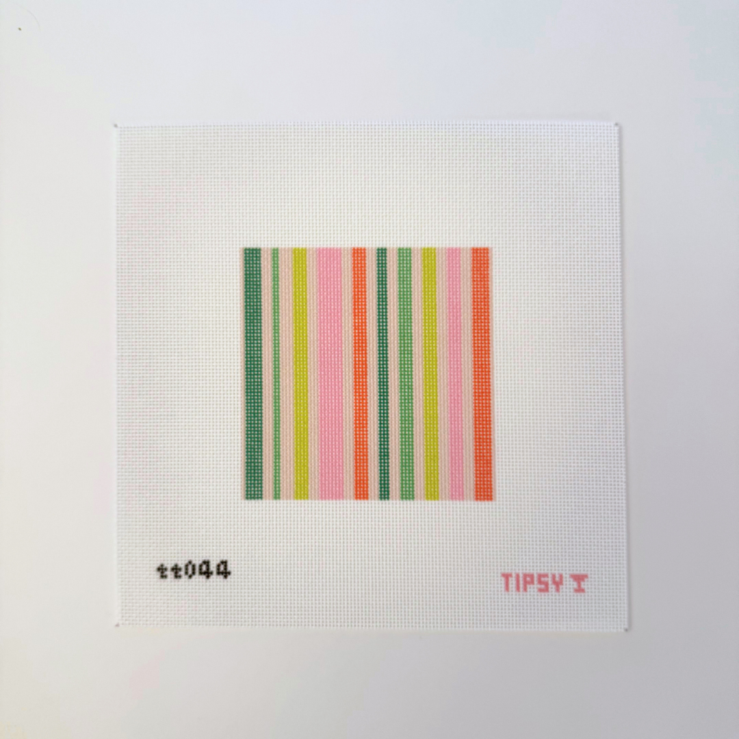 Colorful Stripes Square Needlepoint Canvas