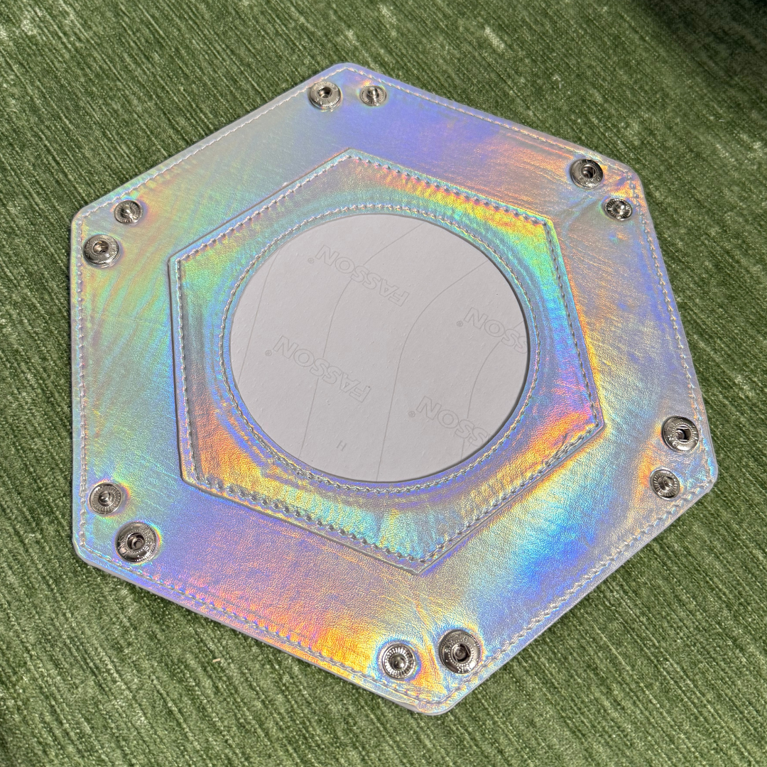 Needlepoint Self-Finishing Leather Snap Tray