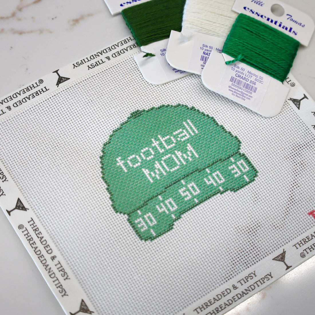Football Mom Needlepoint Canvas