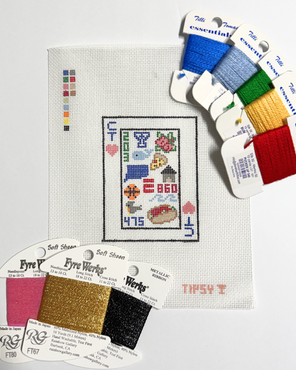 Pre-Order: CT Playing Card Needlepoint Canvas