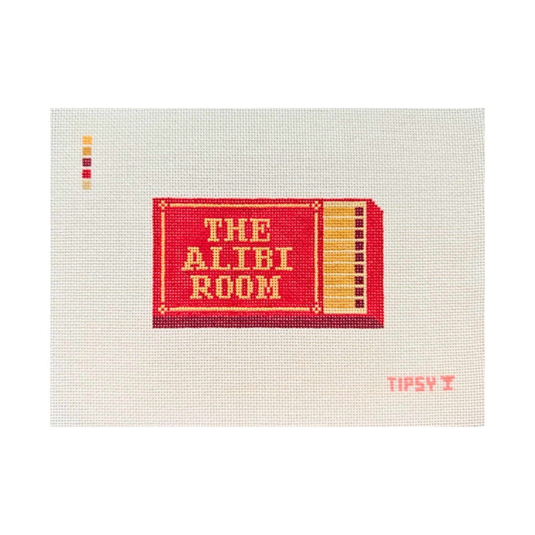 The Alibi Room Match Box Needlepoint Canvas