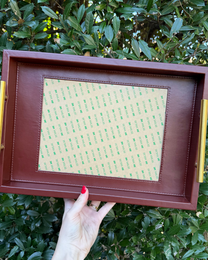 Rectangle Self-Finishing Leather Tray