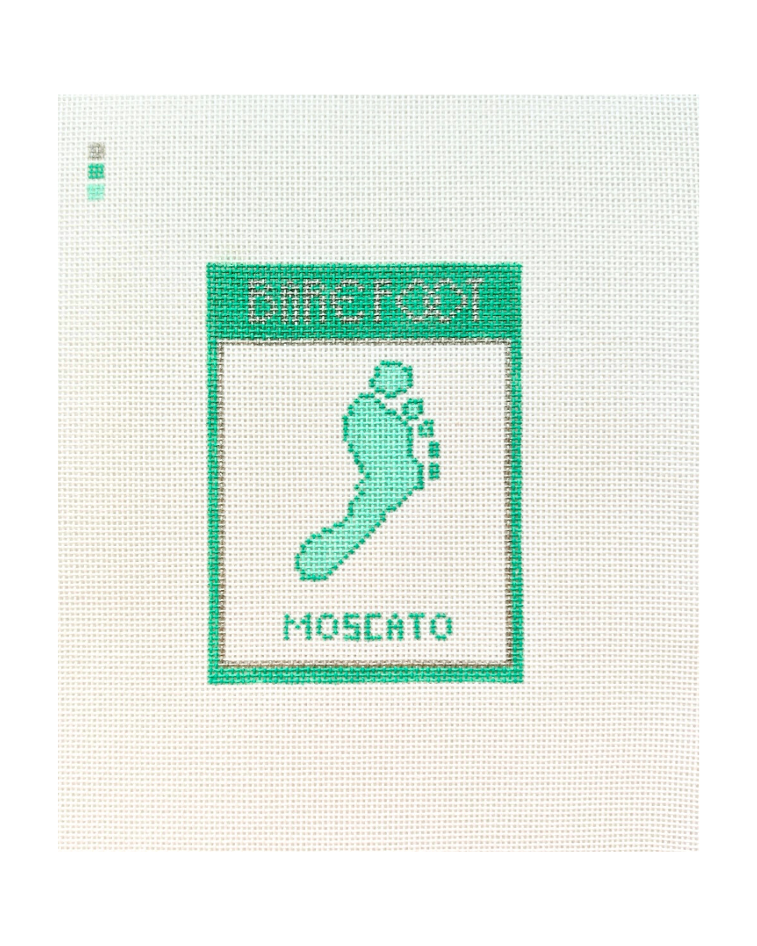 Moscato Label Needlepoint Canvas