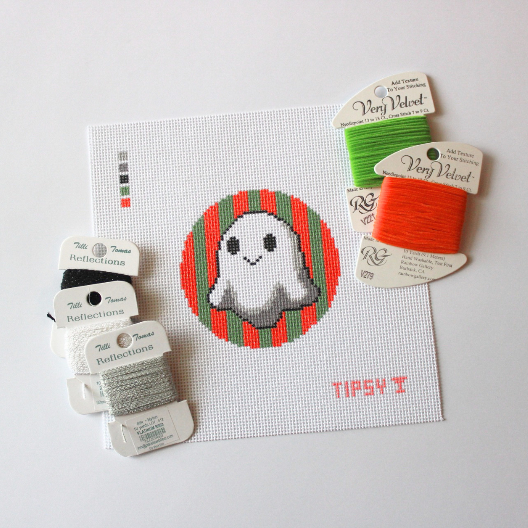 Ghost Round Needlepoint Canvas